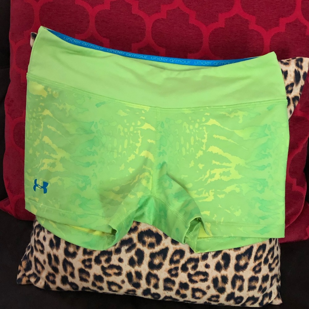 Under Armour shorts-neon green animal print